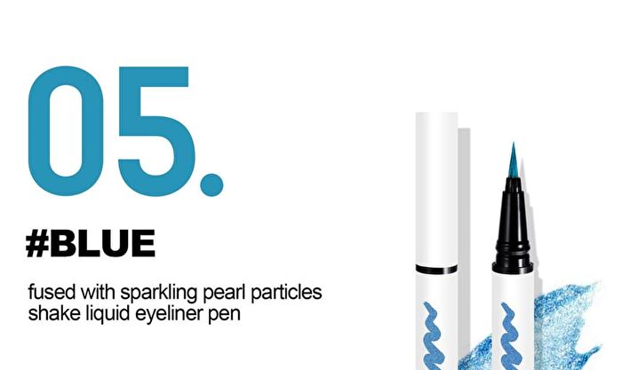 Micro-Fine Metallic Liquid Eyeliner  - 6 Colors - 001# Pearly White - 0.7g