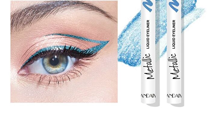 Micro-Fine Metallic Liquid Eyeliner  - 6 Colors - 001# Pearly White - 0.7g