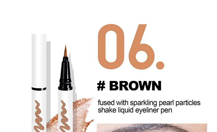Micro-Fine Metallic Liquid Eyeliner  - 6 Colors - 001# Pearly White - 0.7g