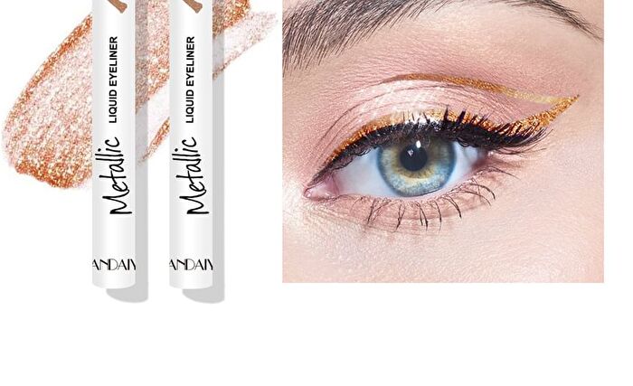 Micro-Fine Metallic Liquid Eyeliner  - 6 Colors - 001# Pearly White - 0.7g