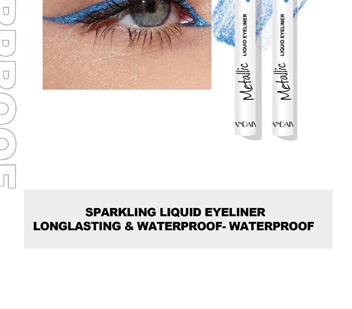 Micro-Fine Metallic Liquid Eyeliner  - 6 Colors - 001# Pearly White - 0.7g