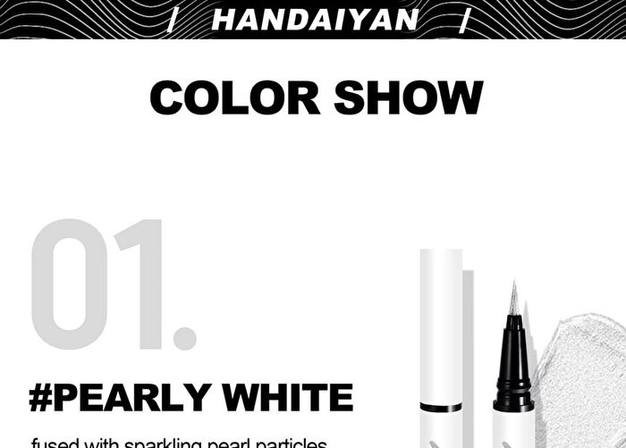 Micro-Fine Metallic Liquid Eyeliner  - 6 Colors - 001# Pearly White - 0.7g