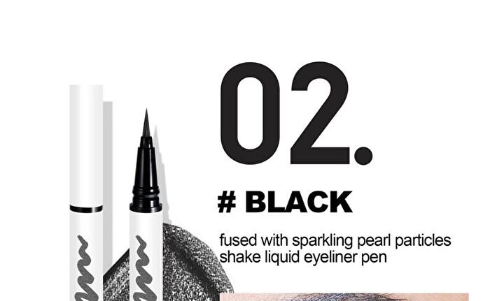 Micro-Fine Metallic Liquid Eyeliner  - 6 Colors - 001# Pearly White - 0.7g