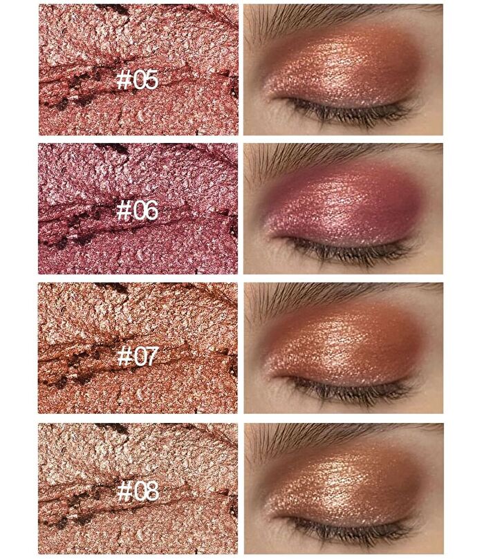 Dual-Ended Pearlescent Eyeshadow Stick - 12 Colors - 01# - 0.8g