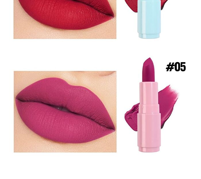 Rabbit Fluffy Lollipop Matte Lipstick - 5 Colors - 01# - 3.5g