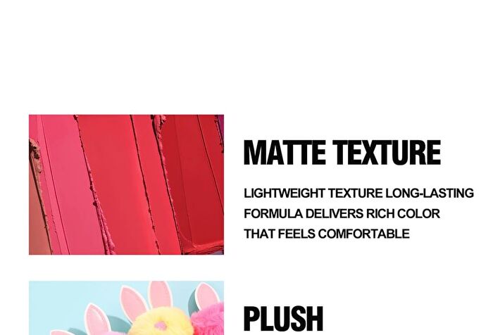 Rabbit Fluffy Lollipop Matte Lipstick - 5 Colors - 01# - 3.5g