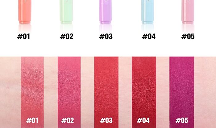 Rabbit Fluffy Lollipop Matte Lipstick - 5 Colors - 01# - 3.5g