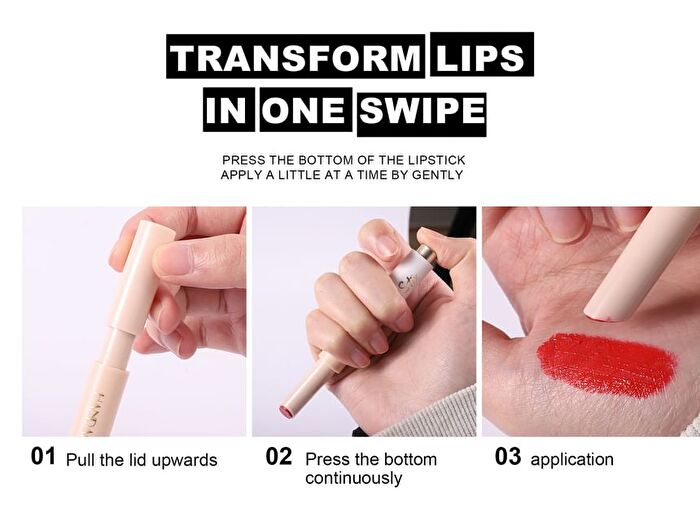 Dewy Push-Button Tinted Lipstick - 8 Colors - 01# - 1.8g