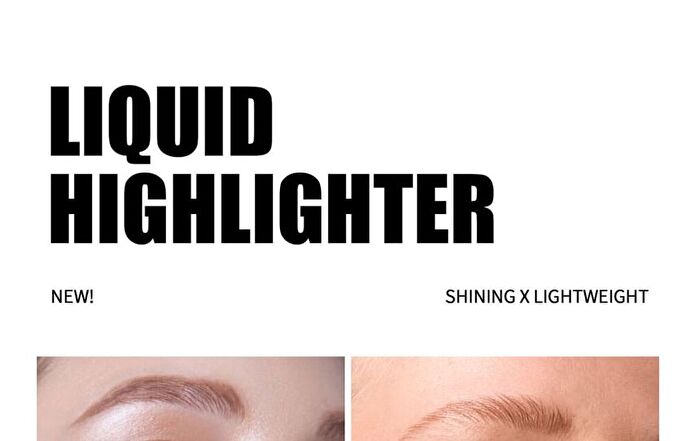 Pearlescent Liquid Highlighter - 3 Colors - 04# Pink - 7ml