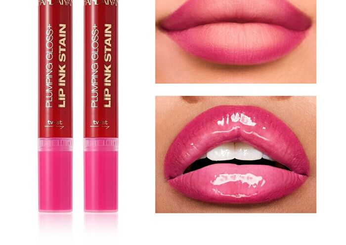 Dual-Ended Lip Gloss & Lip Liner - 5 Colors - 01# - 2pcs (3ml + 2.8ml)