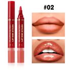 Dual-Ended Lip Gloss & Lip Liner - 5 Colors - 01# - 2pcs (3ml + 2.8ml)