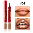 Dual-Ended Lip Gloss & Lip Liner - 5 Colors - 01# - 2pcs (3ml + 2.8ml)