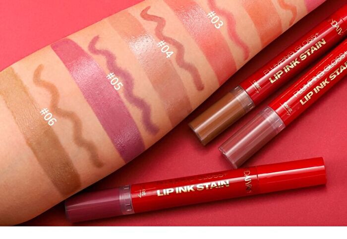 Dual-Ended Lip Gloss & Lip Liner - 5 Colors - 01# - 2pcs (3ml + 2.8ml)