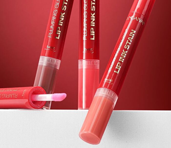 Dual-Ended Lip Gloss & Lip Liner - 5 Colors - 01# - 2pcs (3ml + 2.8ml)