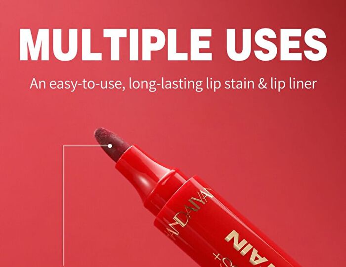 Dual-Ended Lip Gloss & Lip Liner - 5 Colors - 01# - 2pcs (3ml + 2.8ml)