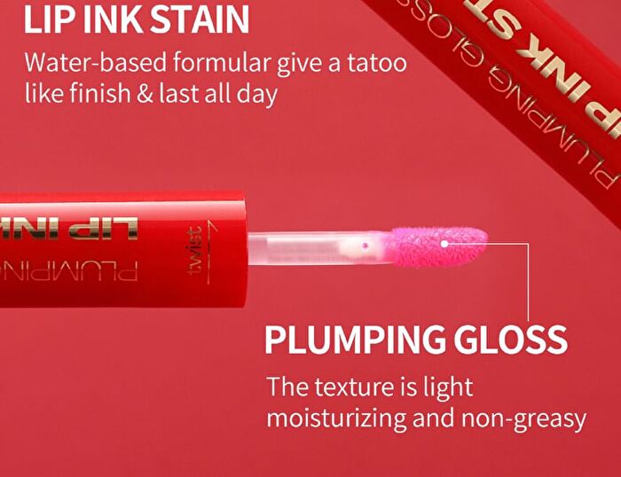 Dual-Ended Lip Gloss & Lip Liner - 5 Colors - 01# - 2pcs (3ml + 2.8ml)