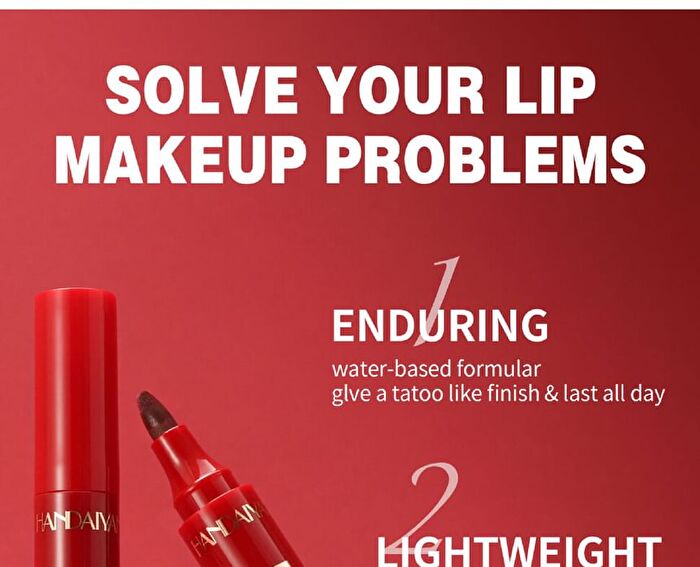 Dual-Ended Lip Gloss & Lip Liner - 5 Colors - 01# - 2pcs (3ml + 2.8ml)