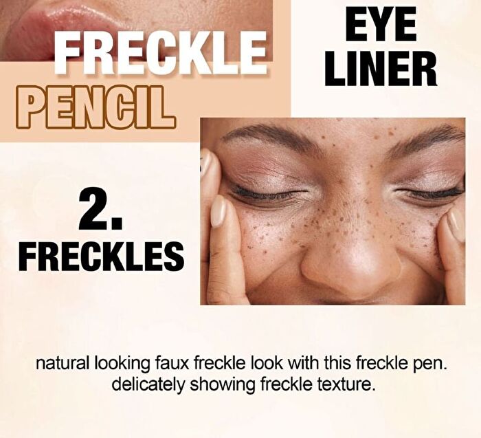 2-in-1 Freckle Stamp & Liquid Eyeliner Pen - 2 Colors - 01# - 3.6ml
