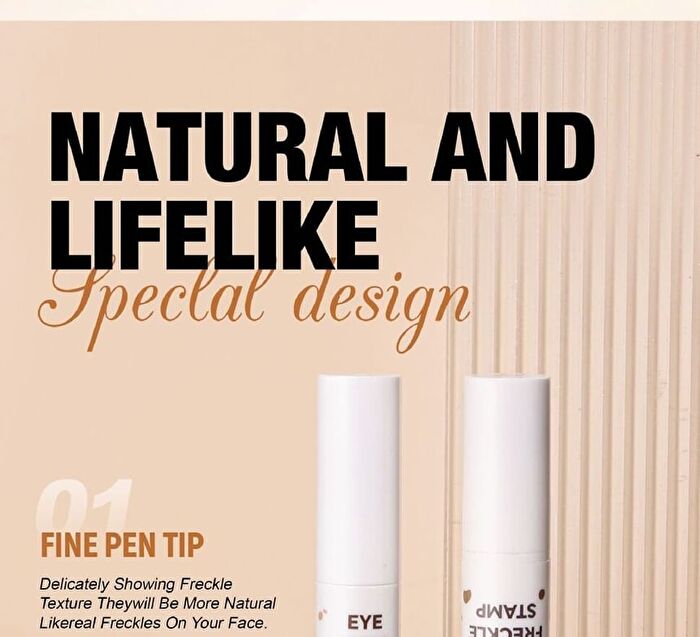 2-in-1 Freckle Stamp & Liquid Eyeliner Pen - 2 Colors - 01# - 3.6ml