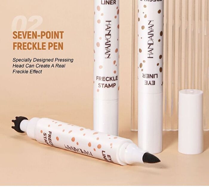 2-in-1 Freckle Stamp & Liquid Eyeliner Pen - 2 Colors - 01# - 3.6ml
