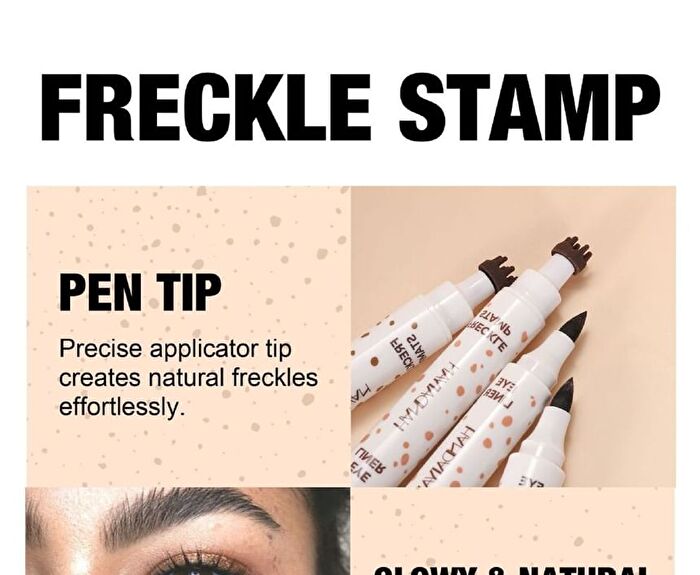 2-in-1 Freckle Stamp & Liquid Eyeliner Pen - 2 Colors - 01# - 3.6ml