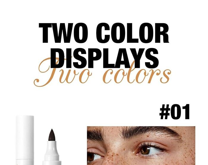 2-in-1 Freckle Stamp & Liquid Eyeliner Pen - 2 Colors - 01# - 3.6ml