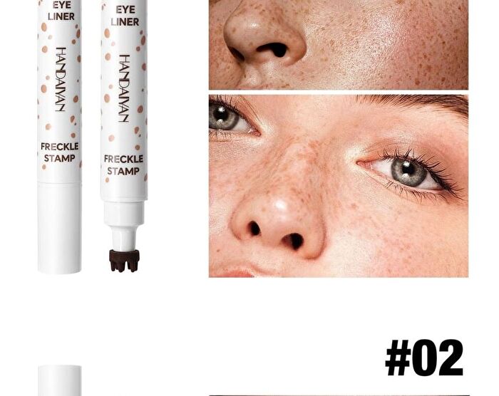 2-in-1 Freckle Stamp & Liquid Eyeliner Pen - 2 Colors - 01# - 3.6ml