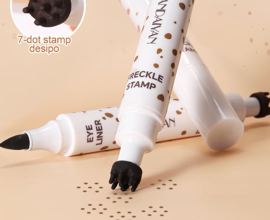 2-in-1 Freckle Stamp & Liquid Eyeliner Pen - 2 Colors - 01# - 3.6ml