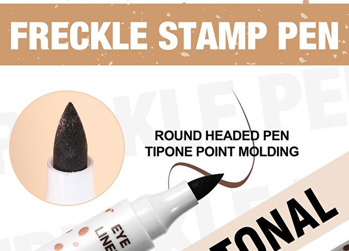 2-in-1 Freckle Stamp & Liquid Eyeliner Pen - 2 Colors - 01# - 3.6ml