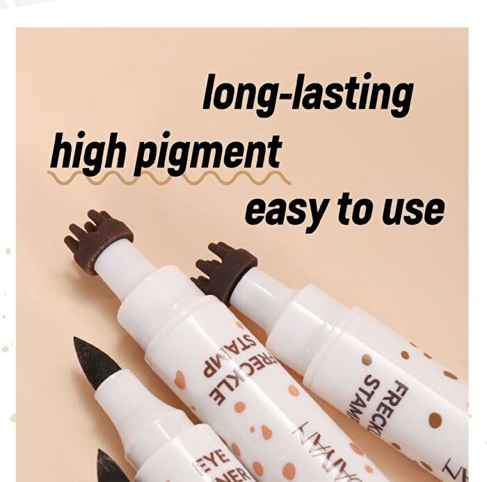 2-in-1 Freckle Stamp & Liquid Eyeliner Pen - 2 Colors - 01# - 3.6ml