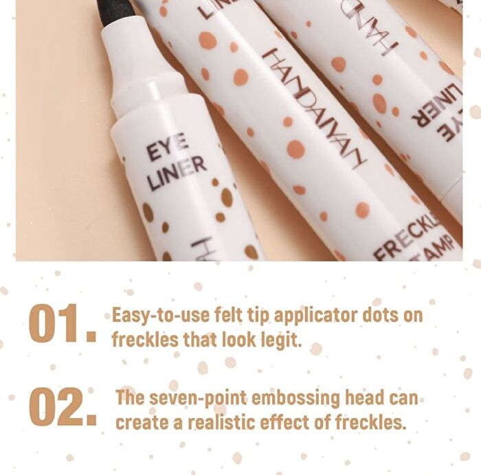 2-in-1 Freckle Stamp & Liquid Eyeliner Pen - 2 Colors - 01# - 3.6ml