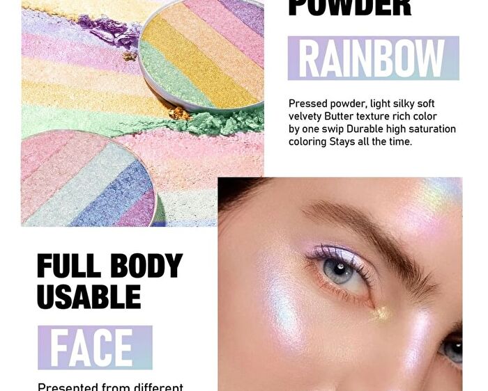 Multi-Chrome Shiny Eyeshadow - 3 Colors - 01# - 2.8g