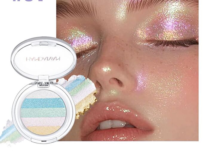 Multi-Chrome Shiny Eyeshadow - 3 Colors - 01# - 2.8g