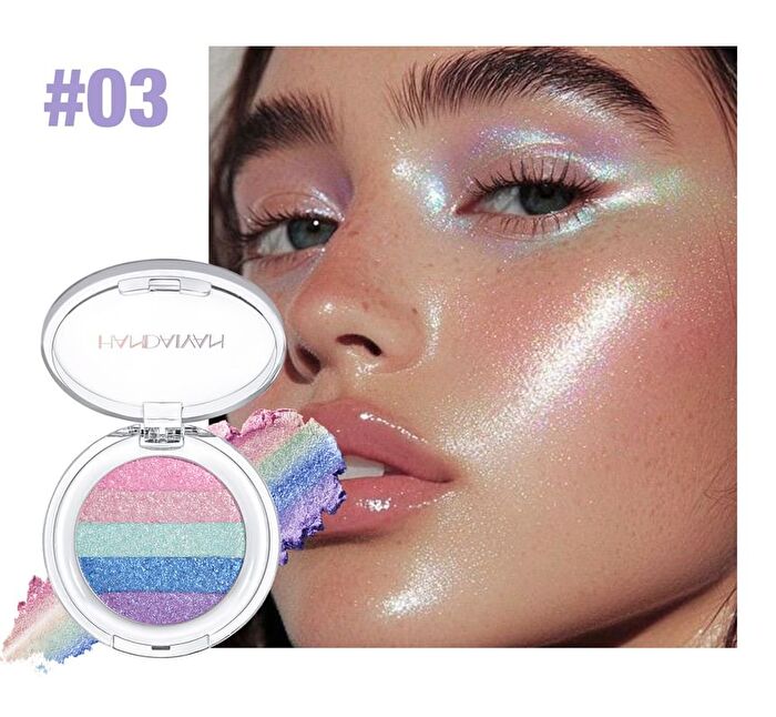 Multi-Chrome Shiny Eyeshadow - 3 Colors - 01# - 2.8g