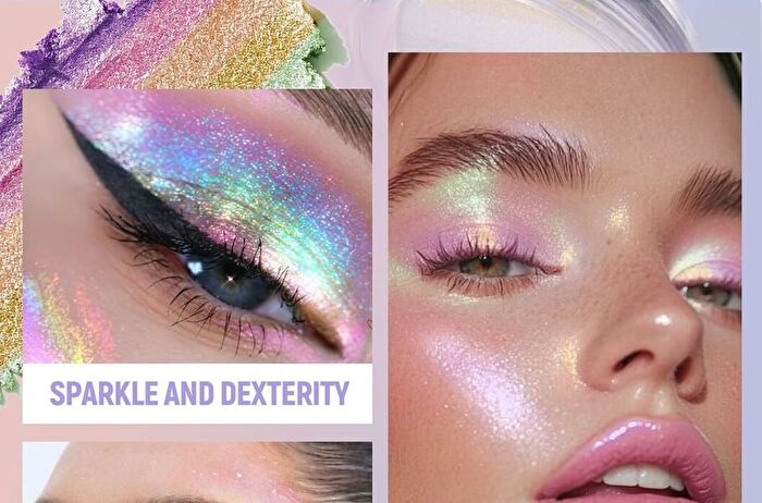 Multi-Chrome Shiny Eyeshadow - 3 Colors - 01# - 2.8g