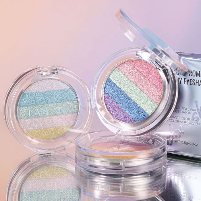 Multi-Chrome Shiny Eyeshadow - 3 Colors - 01# - 2.8g
