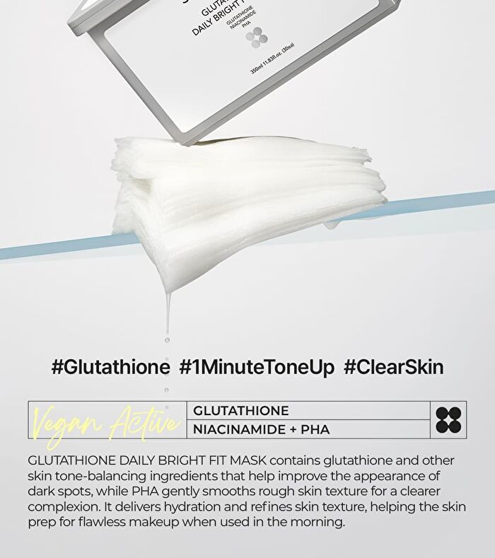 Glutathione Daily Bright Fit Mask - 30 sheets