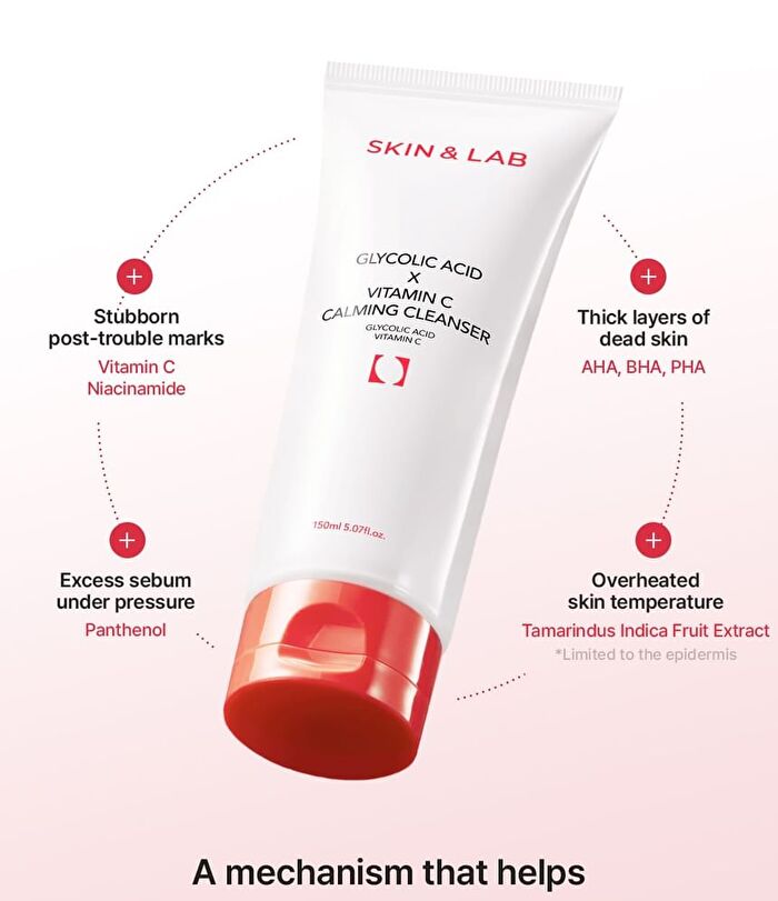 Skin&lab Glycolic Acid X Vitamin C Calming Cleanser - 150ml