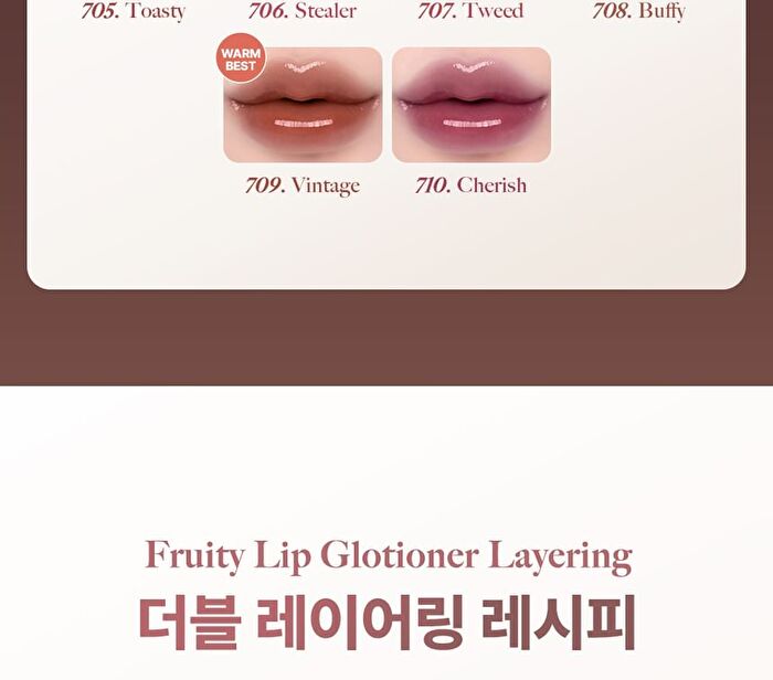 Fruity Lip Glotioner - 11 Colors - #702 Melts