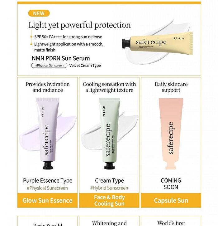 Pestlo Saferecipe NMN PDRN Sun Serum - 50ml