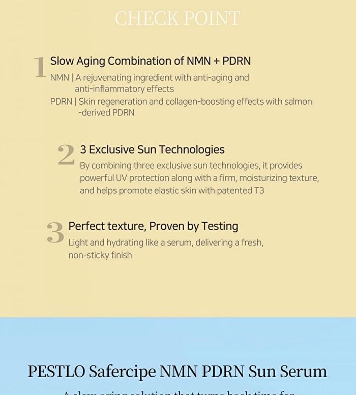 Pestlo Saferecipe NMN PDRN Sun Serum - 50ml