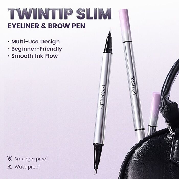 Duo Liquid Eyeline And Brow Pen - 2 Colors - #BK01 Natural Black - 0.4g