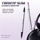 Focallure Duo Liquid Eyeline And Brow Pen - 2 Colors - #BR01 Chocolate Brown - 0.4g