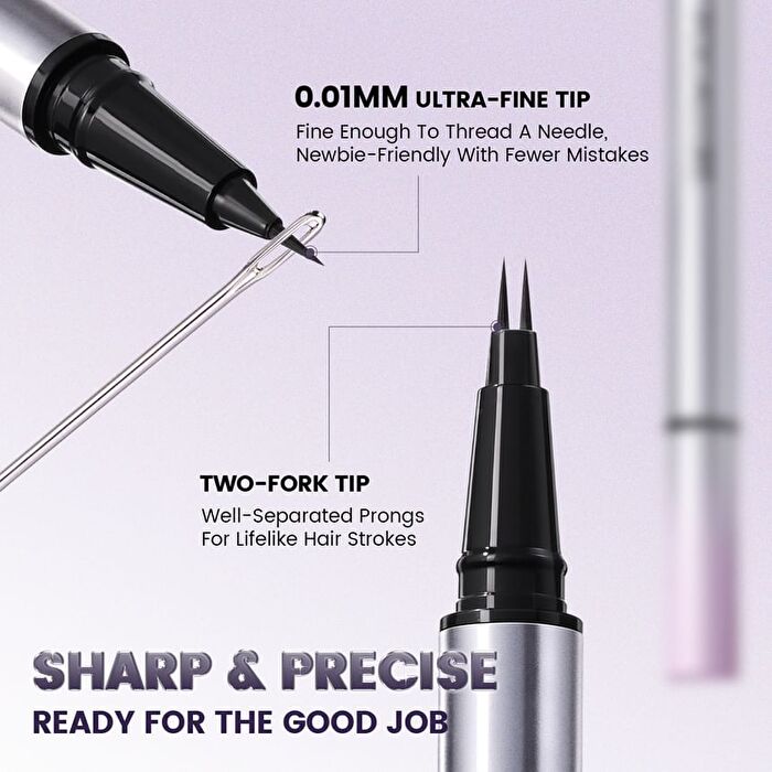 Focallure Duo Liquid Eyeline And Brow Pen - 2 Colors - #BR01 Chocolate Brown - 0.4g