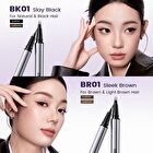 Focallure Duo Liquid Eyeline And Brow Pen - 2 Colors - #BR01 Chocolate Brown - 0.4g