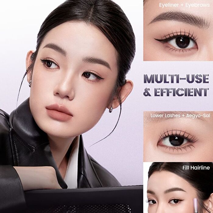 Focallure Duo Liquid Eyeline And Brow Pen - 2 Colors - #BR01 Chocolate Brown - 0.4g