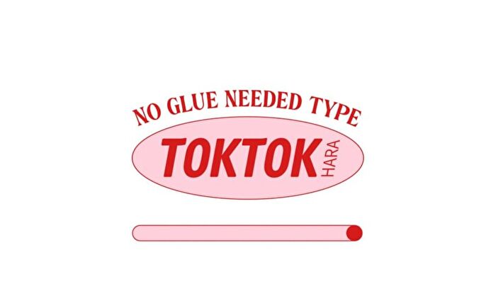 Toktok-Hara No Glue Eyelash Long Version - 4 Types - #Cherry Coke