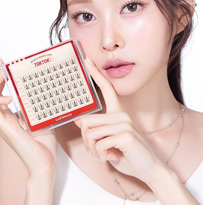 Toktok-Hara No Glue Eyelash Long Version - 4 Types - #Cherry Coke