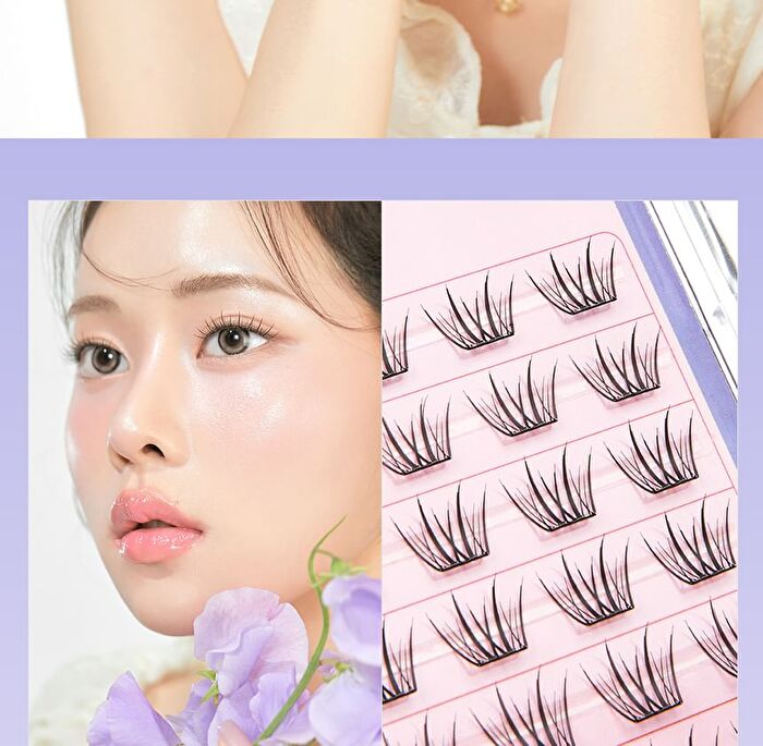 Toktok-Hara No Glue Eyelash Long Version - 4 Types - #Cherry Coke