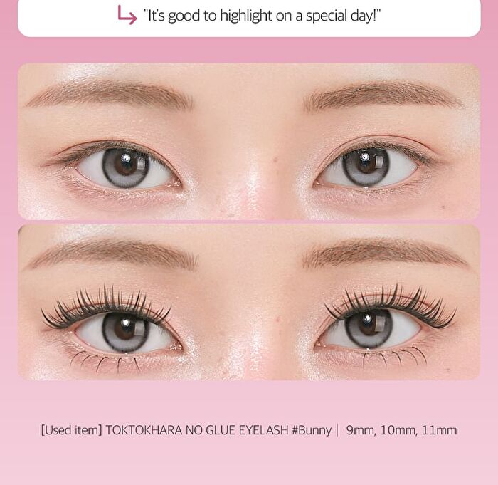 Toktok-Hara No Glue Eyelash Long Version - 4 Types - #Cherry Coke